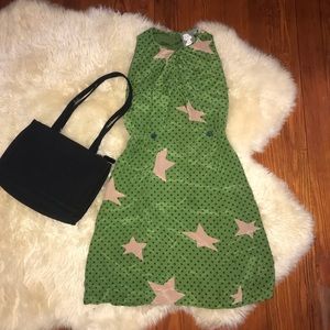 Green Star Mini Dress